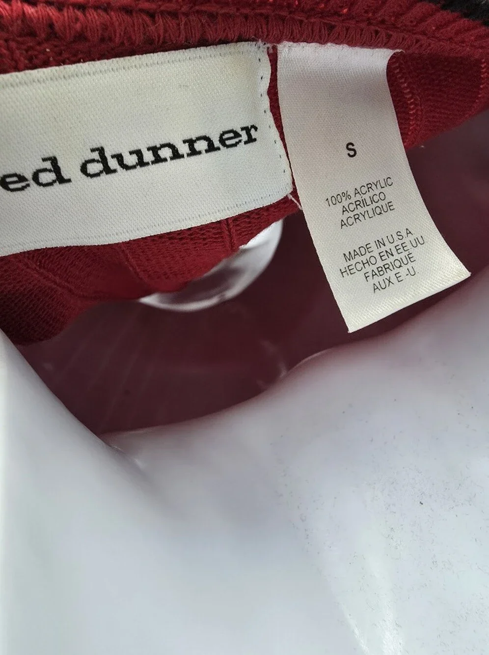 Vintage Alfred Dunner Red Argyle Knit 2-Piece Cardigan Shell Sweater Set Small